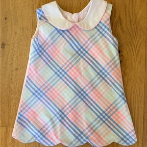 Beaufort Bonnet Peter Pan Collar Plaid Dress with Button Back